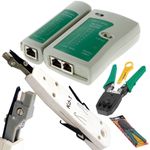 RJ45 Cable Tools Crimper Tester Punch Down Ethernet Network Cat5e Cat6 Crimping