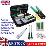 Network LAN Kit Cat5e Cat6 RJ45 RJ11 Cable Tester Cutter Crimper Crimping Tool