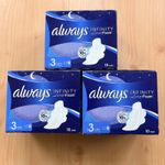 Always Infinity Smart Foam Size 3 Night Pads With Wings 10s x 3 packs (30 Pads)