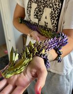 3D Printed Crystal Dragon 67cm Fully Articulated Multicolour Silk PLA