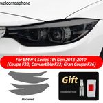 Pre-cut Headlights Smoke Paint Protection Vinyl Tint Wrap Film For BMW 4 Series