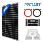 100W Watt Solar Panel Kit 12V 40A Controller Mono Power RV Van Motorhome Boat