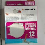Prima Retractable Wall Mounted Clothesline 12m White Indoor/Outdoor 22000C