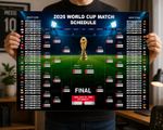 Football World Cup 2026 Poster Schedule Wall Chart A5-A2 Large Wall Planner
