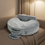 Breastfeeding Pillow with Pocket Adjustable for Mothers, Parents