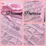 Knitting Pattern ~  Verna Baby Blanket ~ Paper Copy