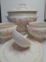 Vintage Soup Tureen Ladle Bowls & Tea Pot Stand M&S An Edwardian Lady Collection