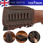 TOURBON Leather Cheek Rest Riser Rifle Ammo Holster Buttstock Protector Cover