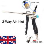 2-Way Air Blow Gun with Adjustable Air Flow and Extended Nozzle Cleaning Tool