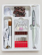 Denabuty Cordless Rechargeable Nail File & Drill Kit Bits Bands Brush Green