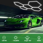 5 Hex Hexagon LED Lighting Car Detail Retail Garage Workshop Home Gym Wall Light