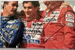 Ayrton Senna & Nigel Mansell Signed Photo – 1992 Hungarian GP Podium - COA