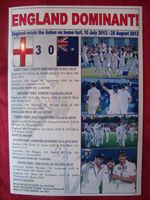 England 2013 Ashes winners - souvenir print