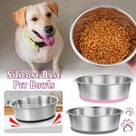 Stainless Steel Pet Bowl Anti-Slip Large Dog Cat Feeding Bowl Feeder Food Water