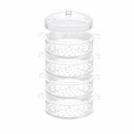 Steaming Tray with Lid Compact Steam Basket for Home Kitchens