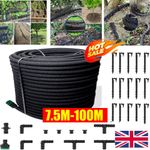 100 Metres POROUS SOAKER LEAKY DRIP HOSE PIPE Garden Watering Drip Irrigation