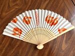 CHANDON CHAMPAGNE GARDEN SPRITZ BAMBOO FABRIC FAN , PEACH WHITE, LIMITED EDITION
