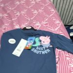 Boys Blue Peppa Pig Best Brother Graphic Long Sleeve T-Shirt 12-18 Months