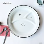 AXCIS tete a tete Enamel Polar Bear Plate (No Mail Shipping)