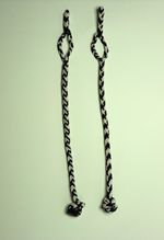 Black and White Braided Mews jesses 6inch