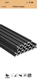 10Pcs V Slot Aluminum Extrusion 500mm 19 Inch Length Anodized Rail Metal Bars