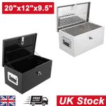 20Inch Aluminum Tool Box Waterproof Truck Storage Organizer Chest W/ Lock & Keys