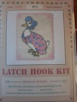Latch Hook Kit  Rug Kit  " Jemima Puddleduck  " 52cm x 38cm  New Hook included