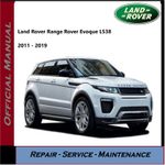 Range Rover Evoque Workshop Service Repair Manual 2011 - 2019 L538 on USB