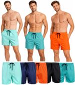 Swim Shorts Mens Boys Swimming Trunks Plain Lined Swimwear Beach Short NEW Sport