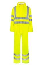 Flame retardant Anti-Static Insulated High Hi Vis Coverall Reflective Yellow