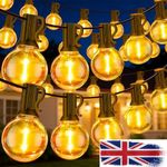 Outdoor Festoon String Lights Mains Powered 15m-120m LED G40 Bulb Garden Lights