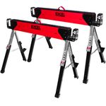 Excel Heavy Duty Steel Saw Horse Adjustable Twin Pack 1178Kg Capacity EX-C700/2