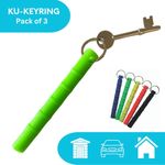 NEVER LOSE YOUR KEYS | 3 x Ku-Keyring |Strong Plastic |Hand Grip |Bright Colours