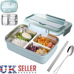 Insulation Lunch Box 3/4 Compartments Stainless Steel Lunch Container new