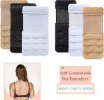 Women's Bra Extender 3 Hook / 2 Hook Bra Extension Strap Soft & Comfortable 3pcs