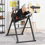 Gravity Inversion Table w/ Safety Belt Back Stretcher Machine, Red