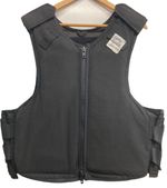 Stab Ballistic Vest Black Includes Inner Soft Filler Panels Black Zip Front