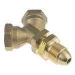 POL TEE SPLITTER CONNECTOR Y PIECE FOR LPG LP PROPANE CYLINDER DUAL CONNECTION