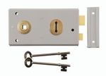 Dale Hardware Rim Sashlock | Grey | Slide Latch & Bolt | 2 Keys | NEW DP007151