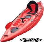 Conwy Kayak Sit On Top Kayak Fishing Sea River Single Deluxe Seat & Paddle Menai
