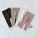 Spring Autumn Baby Solid Color Comfortable Leggings Girl's Lace Soft Pants
