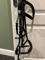 Fairfax Black Bridle Full Size with Drop Nose and Crystal Brow Band