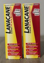 2 x LANACANE CREAM SOOTHES ITCHING & IRRITATION 30G