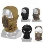 Tactical Face Mask Steel Mesh Balaclava Airsoft Paintball Hunting Helmet Liner