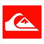 Quiksilver snowboard surfing car campervan fridge vinyl sticker decal 150mm red.