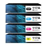 4 Toner Cartridge 117A W2070A Fit for HP Color Laser 150nw MFP 178nw 179fnw 150a
