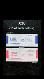 30 x £10 £20 note money bands UK currency straps - Strong Hold