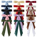 Extra Long Dual layers Ribbon Hair Bows Clips