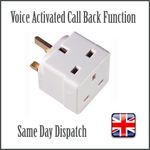 Voice Activated Wireless GSM Spy Bug SIM Mains Adapter Plug Surveillance Adaptor