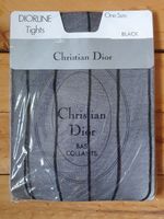 Vintage Christian Dior Diorline Sheer Nylon Tights 1980s - One Size Black